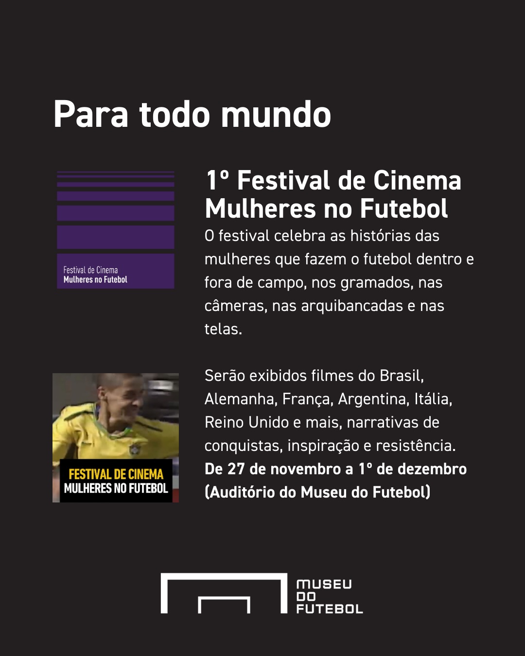 Festival de Cinema Mulheres no Futebol